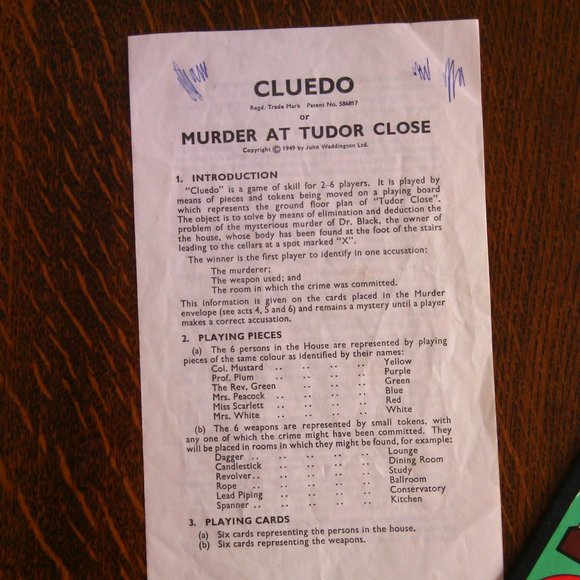 Cluedo "Vintage Edition" Family Board Game Detective Mystery Waddingtons 1965 - Picture 14 of 16